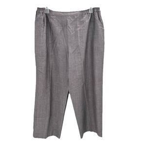 Eskandar Brown Silk Linen Blend Pull On Wide Leg Trouser Pants Size 3